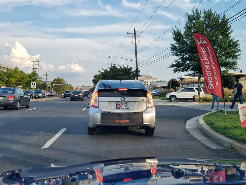 Illustration for article titled You know you're in DC when you see a car driving around with a Bumper Bully flapping in the breeze